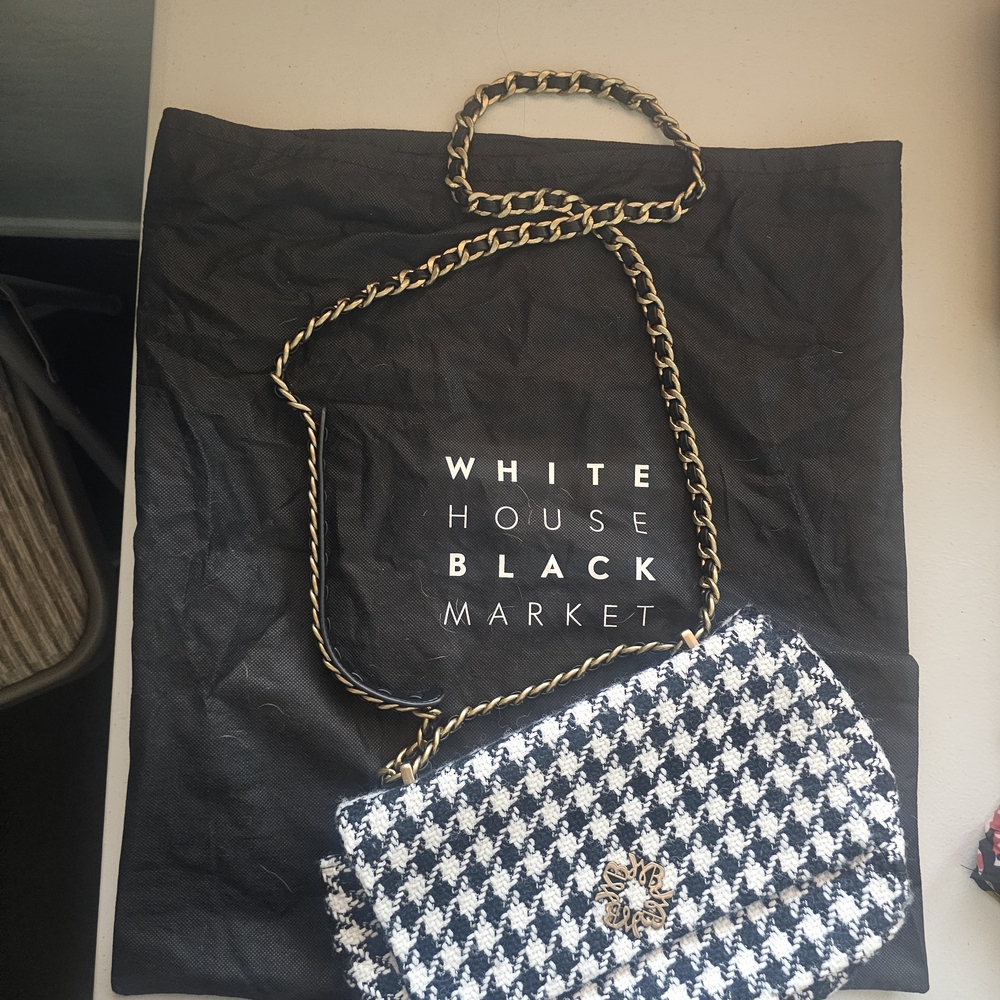 White House Black Market Houndstooth Crossbody Bag
